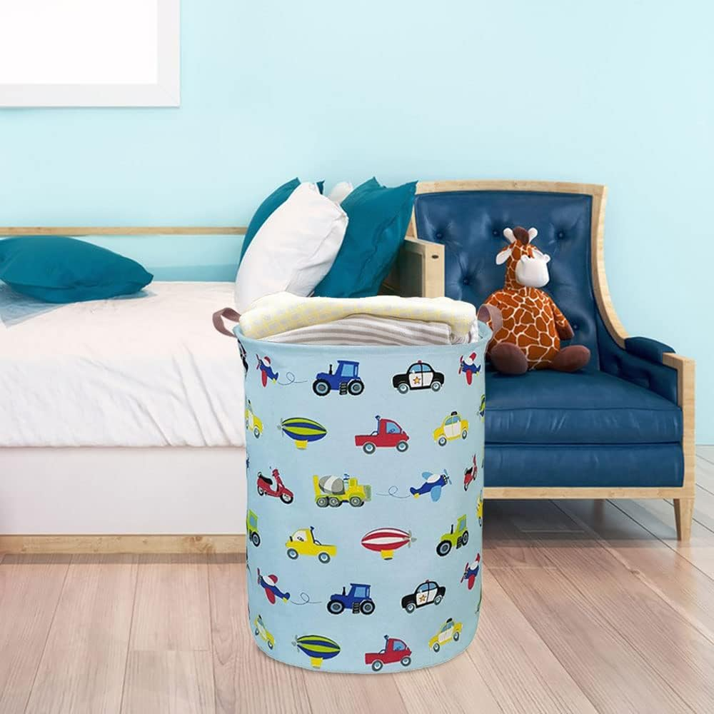 Kids Laundry Basket,Boys Toy Storage Bin,Baby Dirty Clothes Hamper,Nursery Hamper for Bedroom,Gift Baskets(Car)