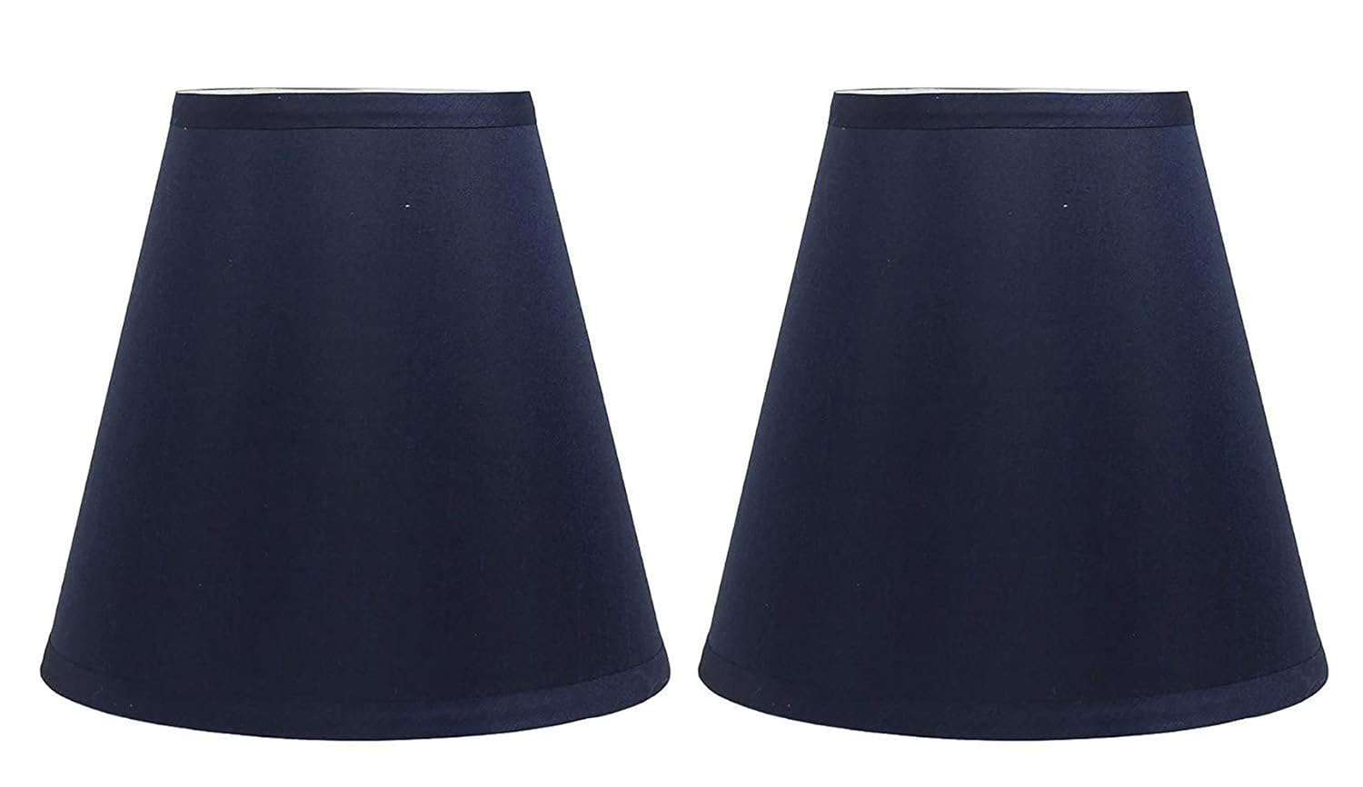 Navy Blue Silk Empire Lamp Shades Set of Two