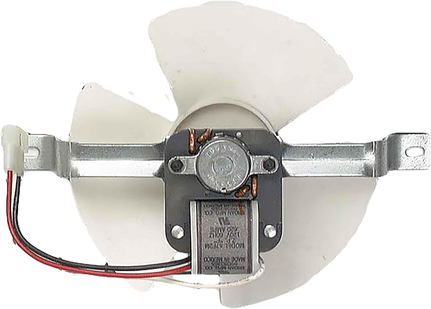 Compact White and Silver Metal Range Hood Fan Assembly