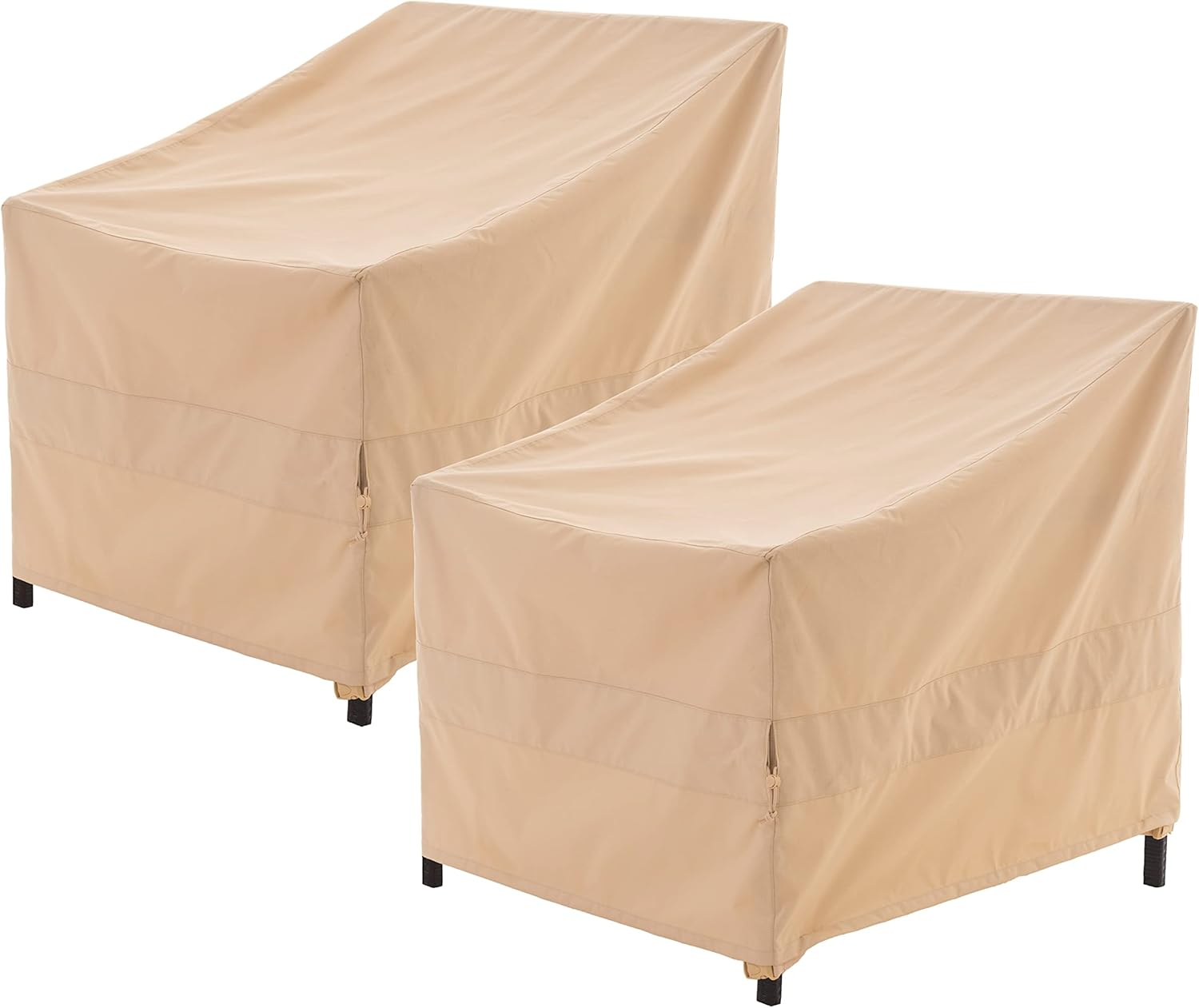 WJ-X3 Waterproof Patio Outdoor Lounge Chair Covers, 33" W x 35" D x 36" H, Biege