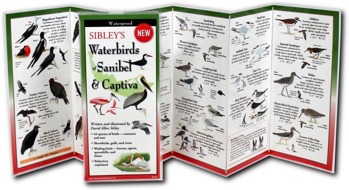 Waterproof Folding Guide to Waterbirds of Sanibel & Captiva