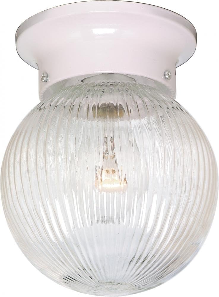 Nuvo 76-257 - 6" CLR HALOPHANE BALL WHITE FI