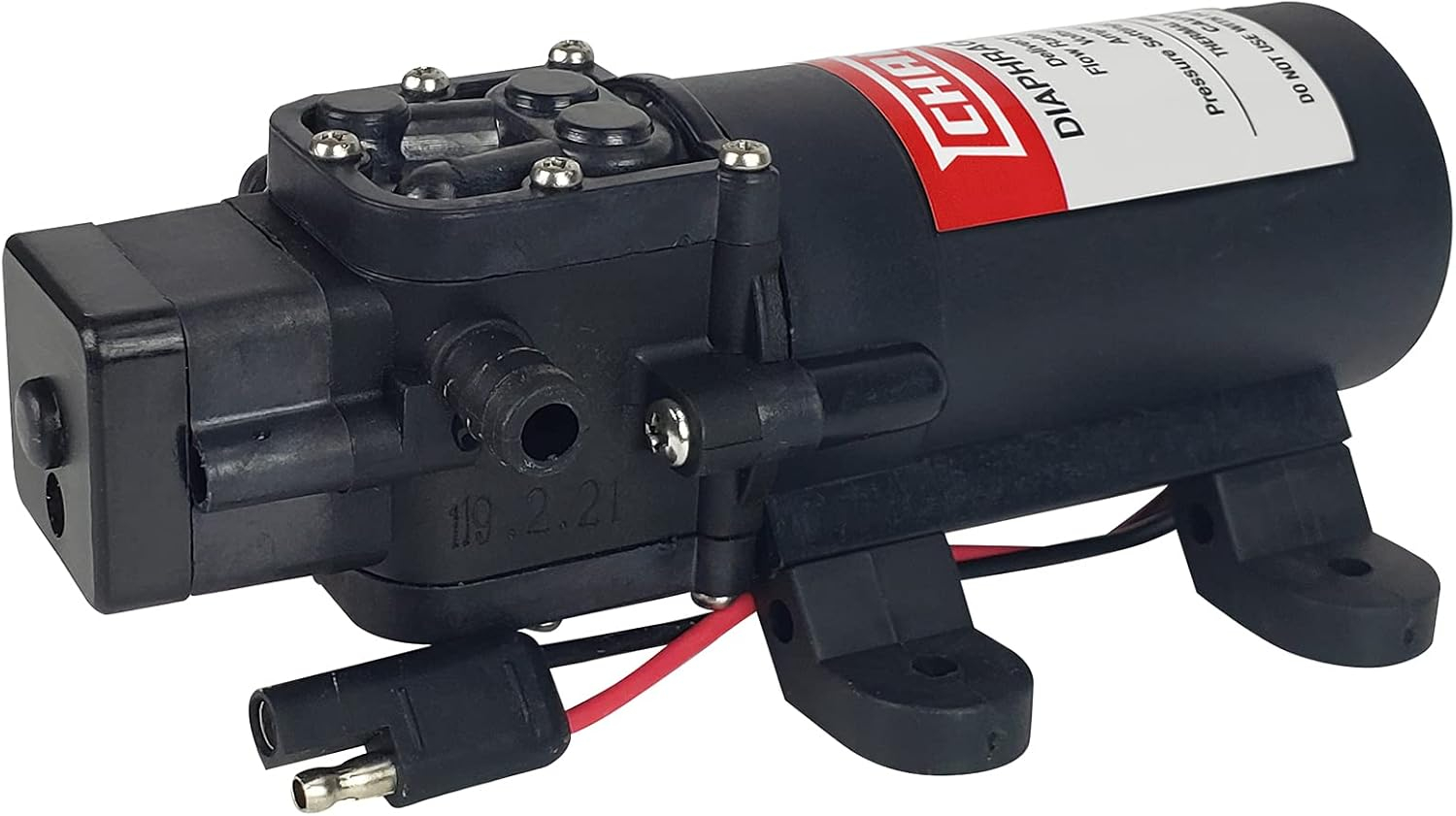 Chapin 6-9219 12V/1.0 GPM 60 PSI Self-Priming Diaphragm Water Pump for ATVs, Marine, Boating, Water Supply, Camping, RV Recreation & Boom Spray Systems, Black