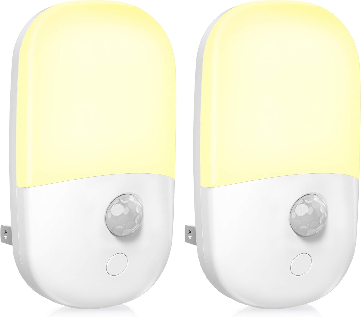 MAZ-TEK Plug in Motion Sensor Dimmable Night Light, Soft Warm White LED Nightlight with Dusk to Dawn Motion Sensor, Adjustable Brightness for Bedroom, Bathroom, Kitchen, Hallway, Stairs,2 Pa