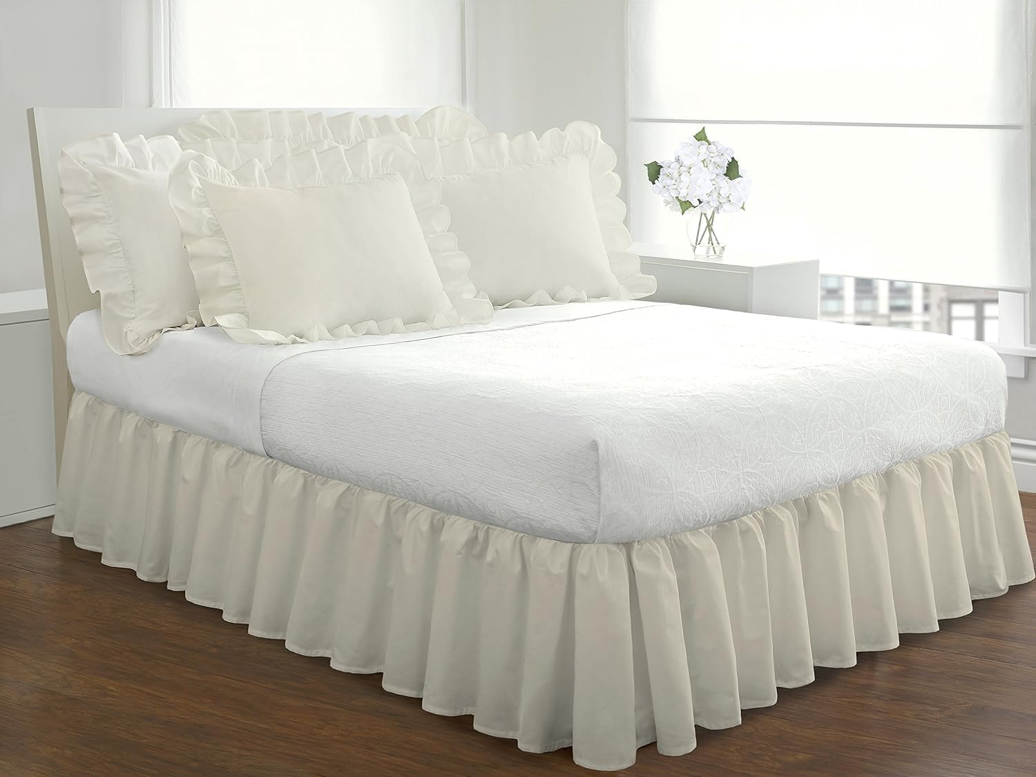 Ruffled Poplin Collection with Bed Skirts and Shams, sold separately