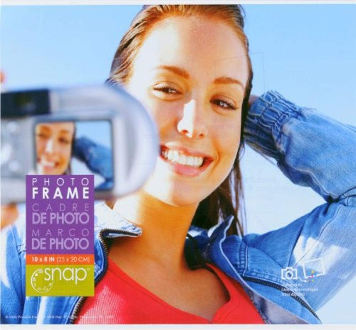 Snap Clear Acrylic Bent L Frame 10-Inch Wide by 8-Inch Tall for Horizontal 8x10 Photo
