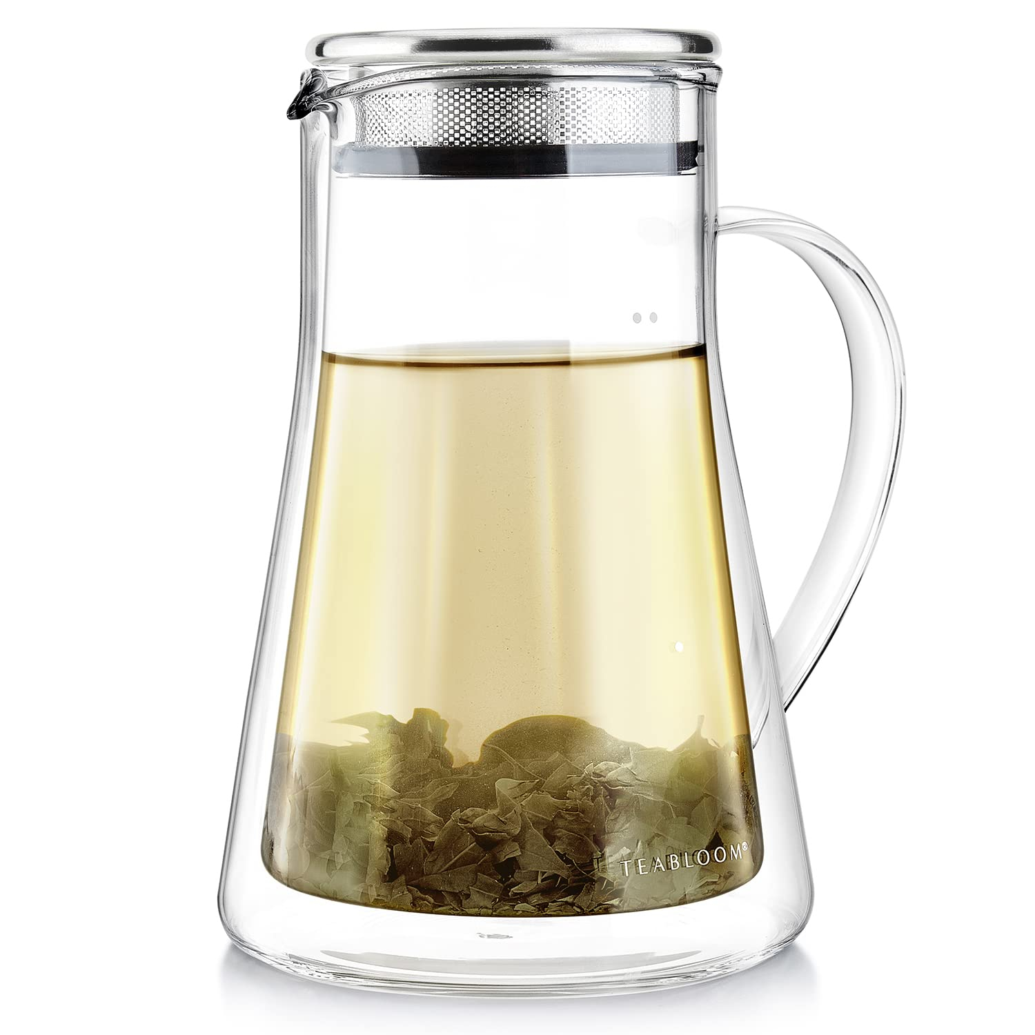 Milano Double-Walled Glass Teapot with Stainless Steel Filter Lid