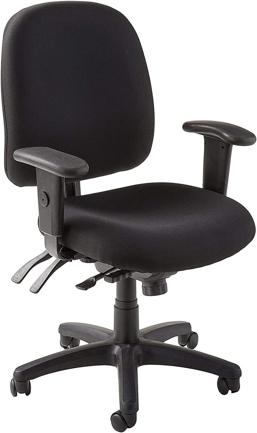 Eurotech 4 x 4 Multi Function Ergonomic Office Desk Chair w/ Armrests, Black