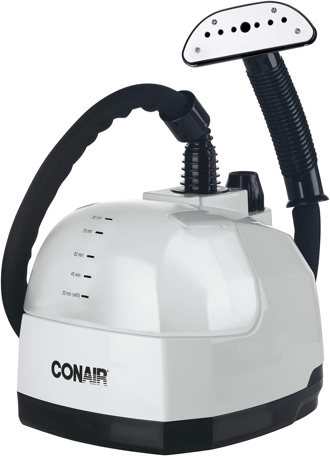 Conair Full Size White and Black Fabric Steamer with 1500W Power