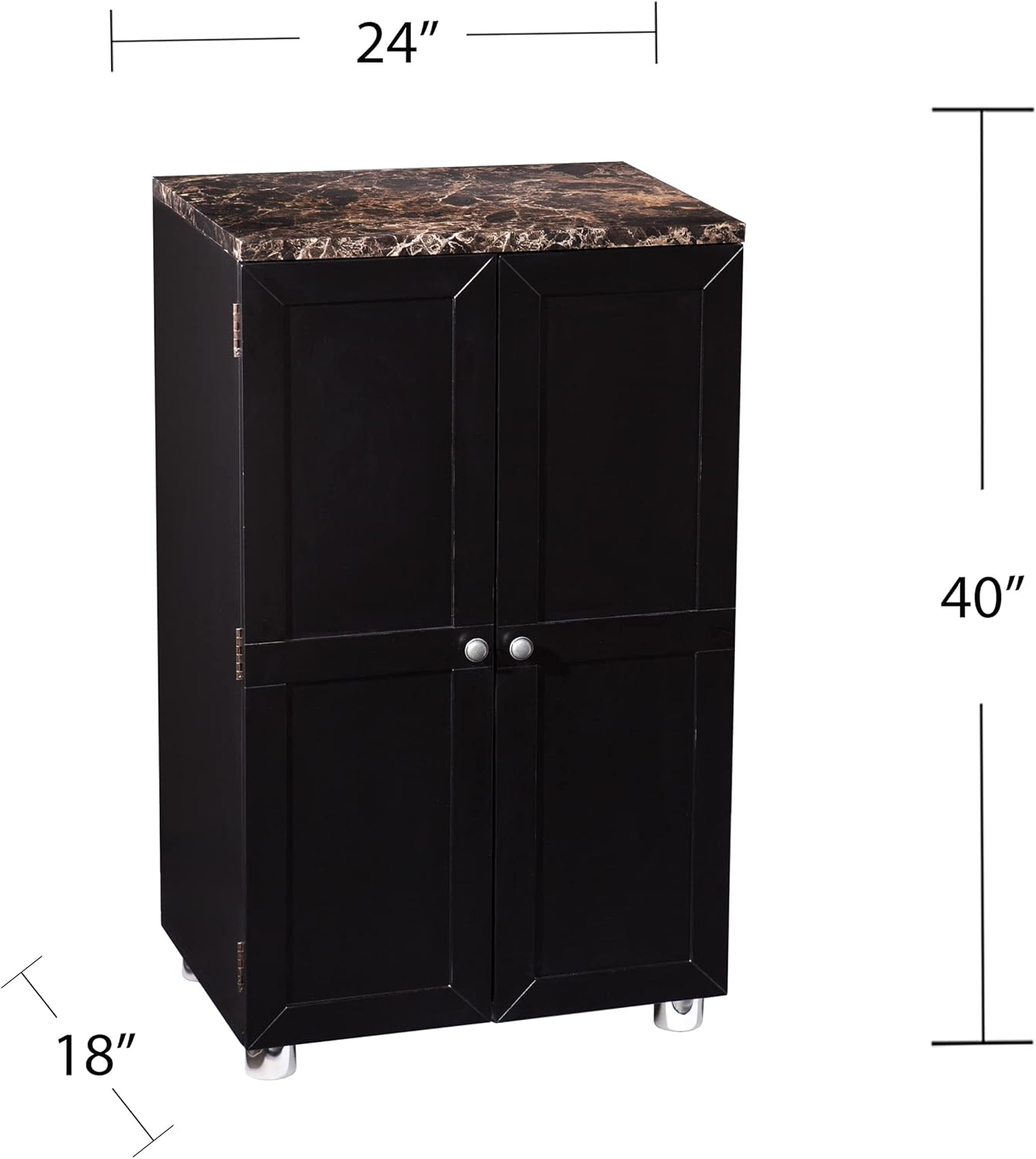 SEI Furniture Cape Town Home Bar Cabinet in Black