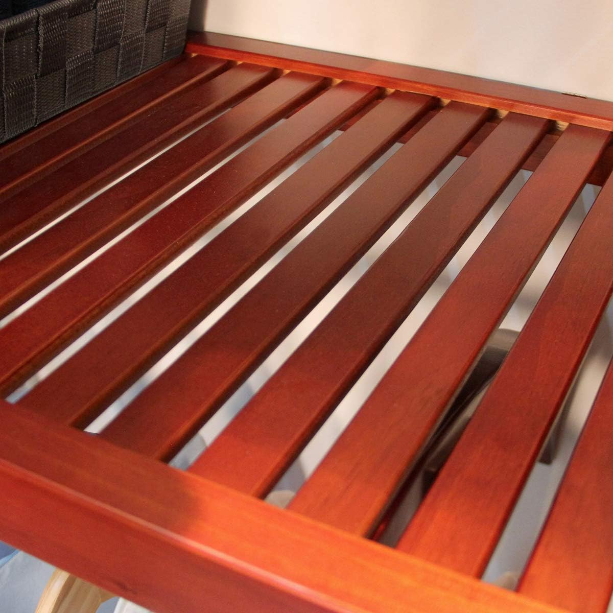 Red Mahogany Solid Wood Closet Organizer System with Shelves and Hanging Rods