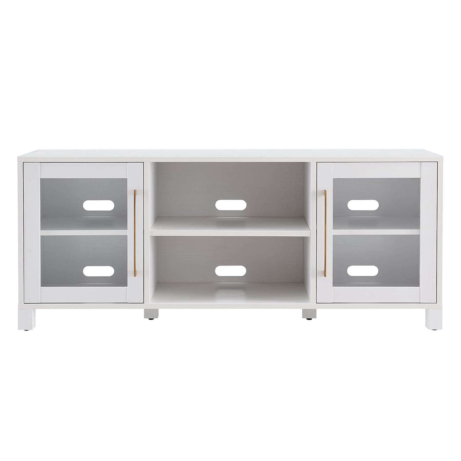 Evelyn&Zoe Quincy Rectangular TV Stand for TV's up to 65", White