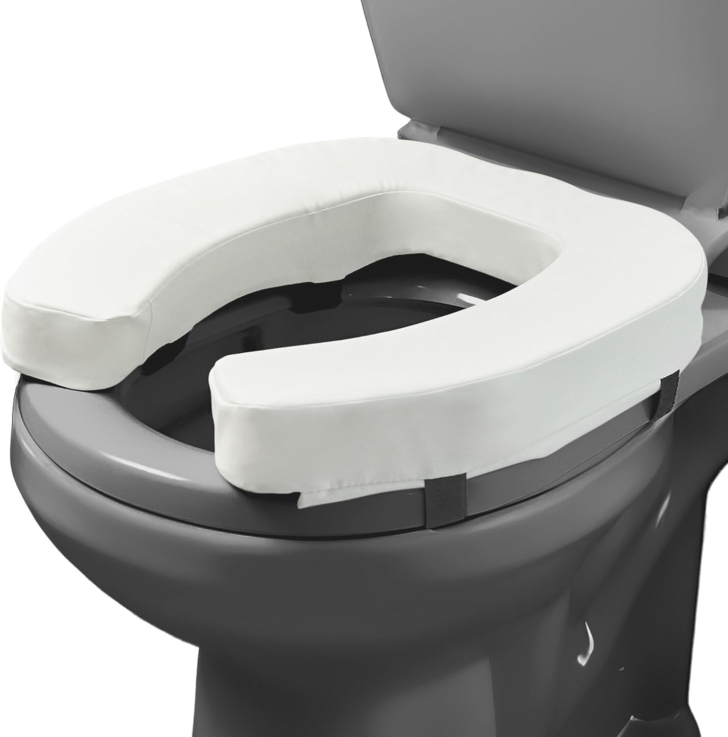 White High-Density Foam Raised Toilet Seat Cushion
