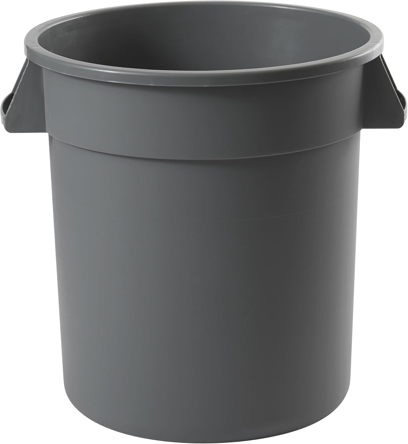 Gray 10 Gallon Round Commercial Plastic Trash Can