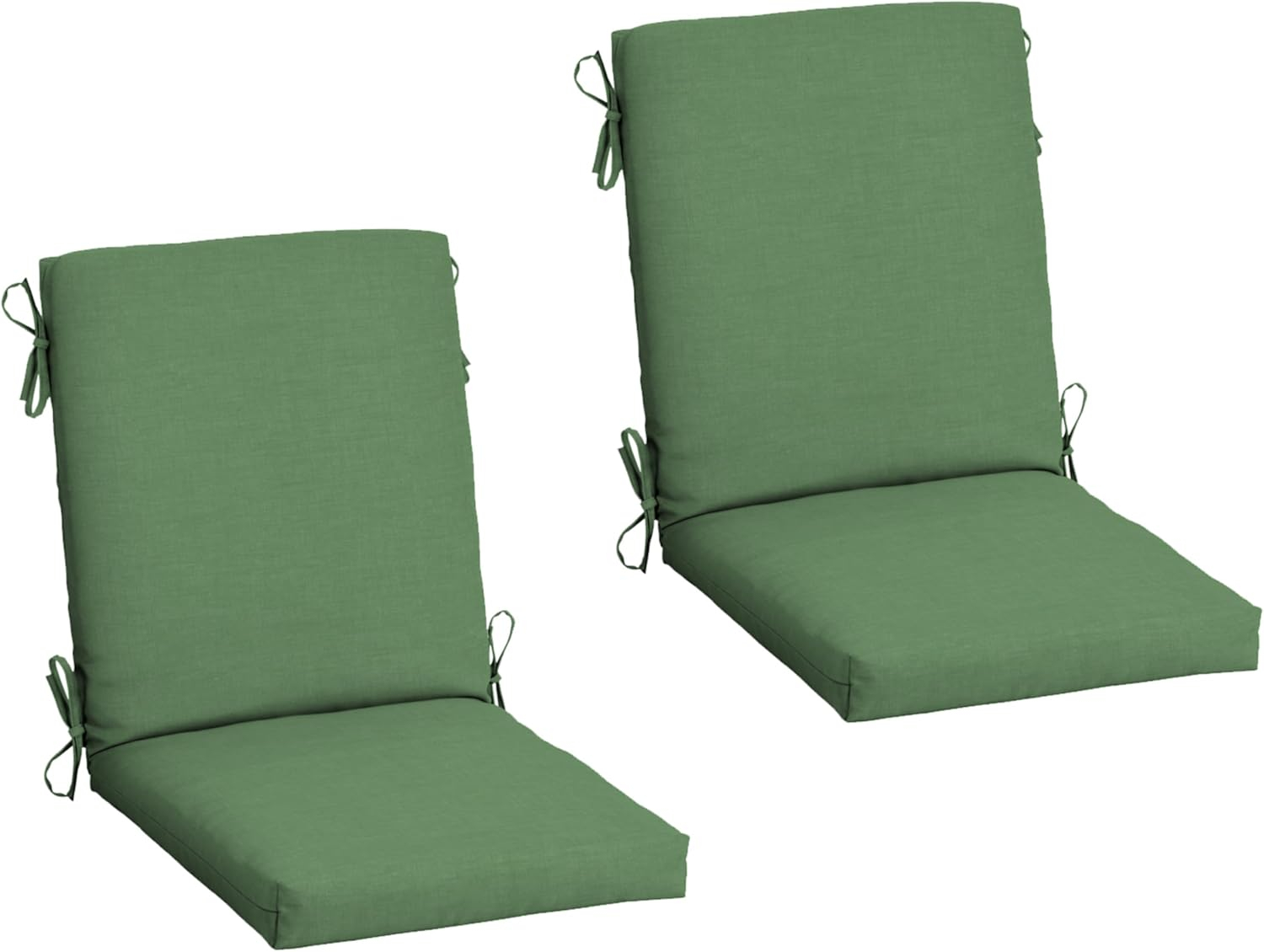 Moss Green Polyester Outdoor Highback Dining Chair Cushion