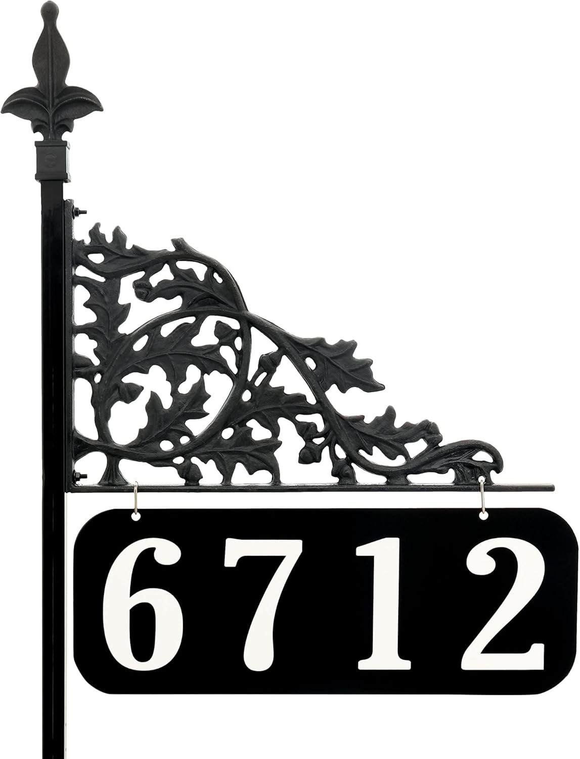 Address America USA Handcrafted Annandale Double-Sided Reflective Address Sign - 30" Pole
