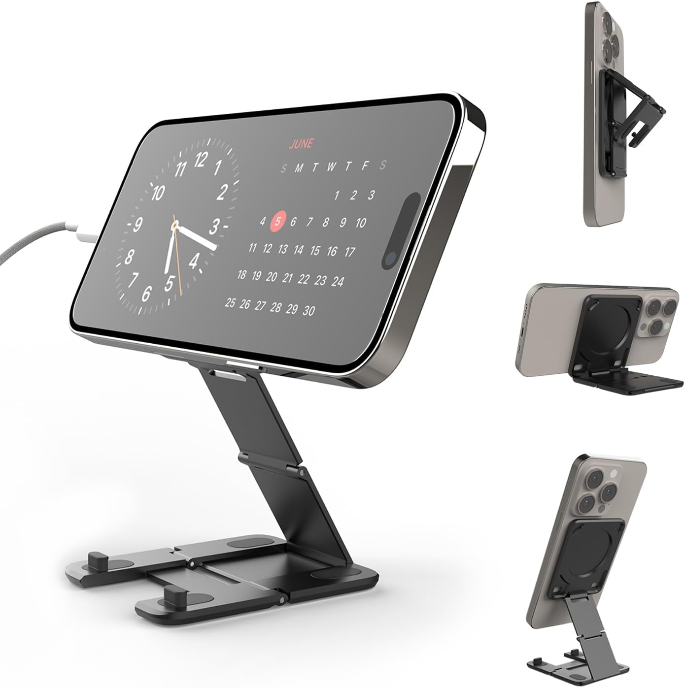 Kenu Stance+ 10-in-1 MagSafe Phone Mount + Stand - Black