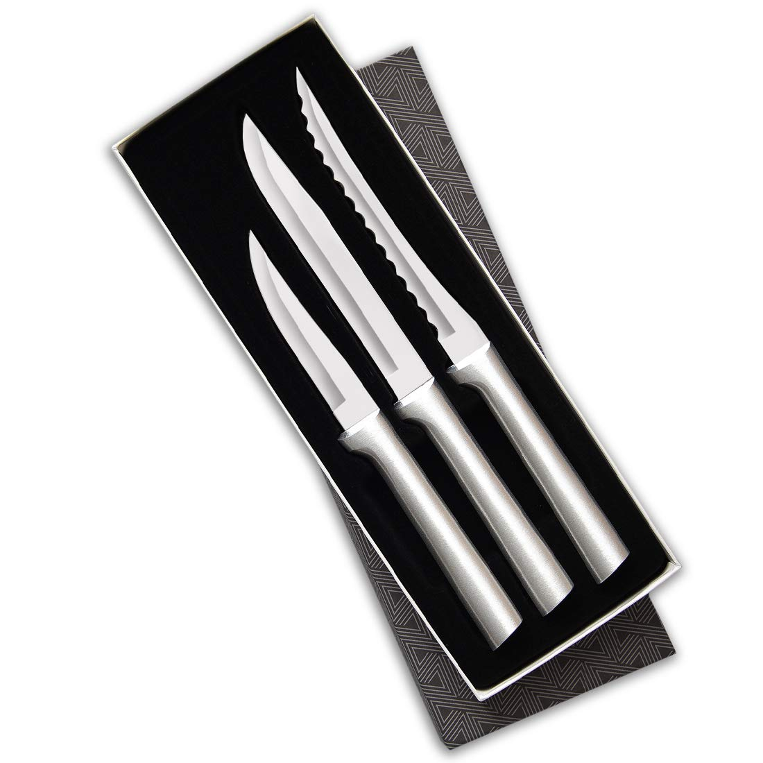 Rada Kitchen Knives Boxed Set, 3 Piece Cook’s Choice Gift Set, Heavy Duty Paring Knife, Utility/Steak Knife, and Tomato Slicer