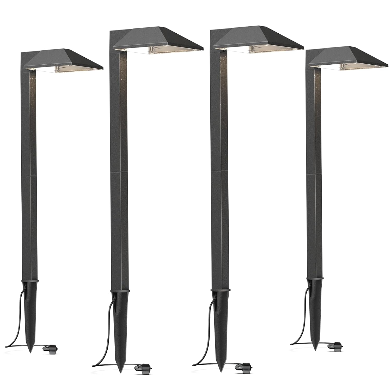 LED Pathway Lights Low Voltage Path Lights 0.6W Outdoor Landscape Lighting 4 Pack 22 Lumen Landscape Path Lights 3100K for Lawn Patio Yard Walkway Driveway Pathway Garden