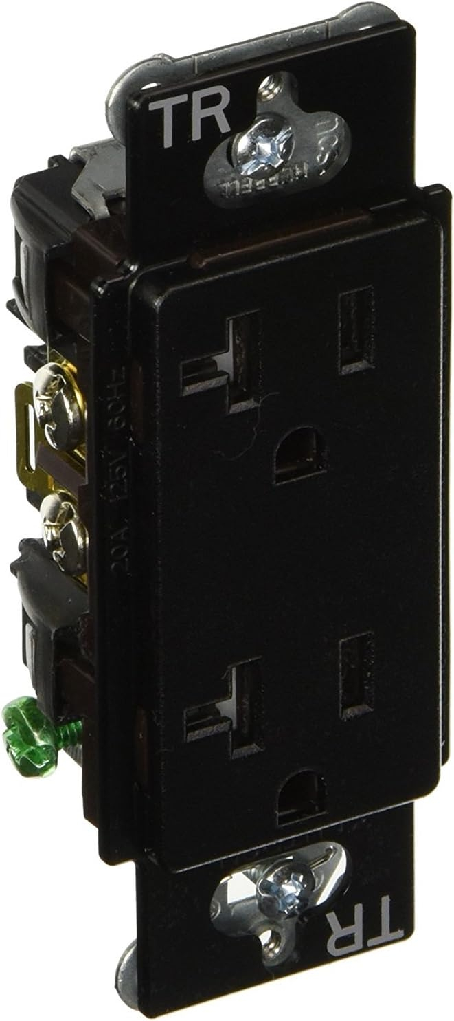 Claro 20-Amp Tamper-Resistant Duplex Receptacle, Midnight (SCRS-20-TR-MN)