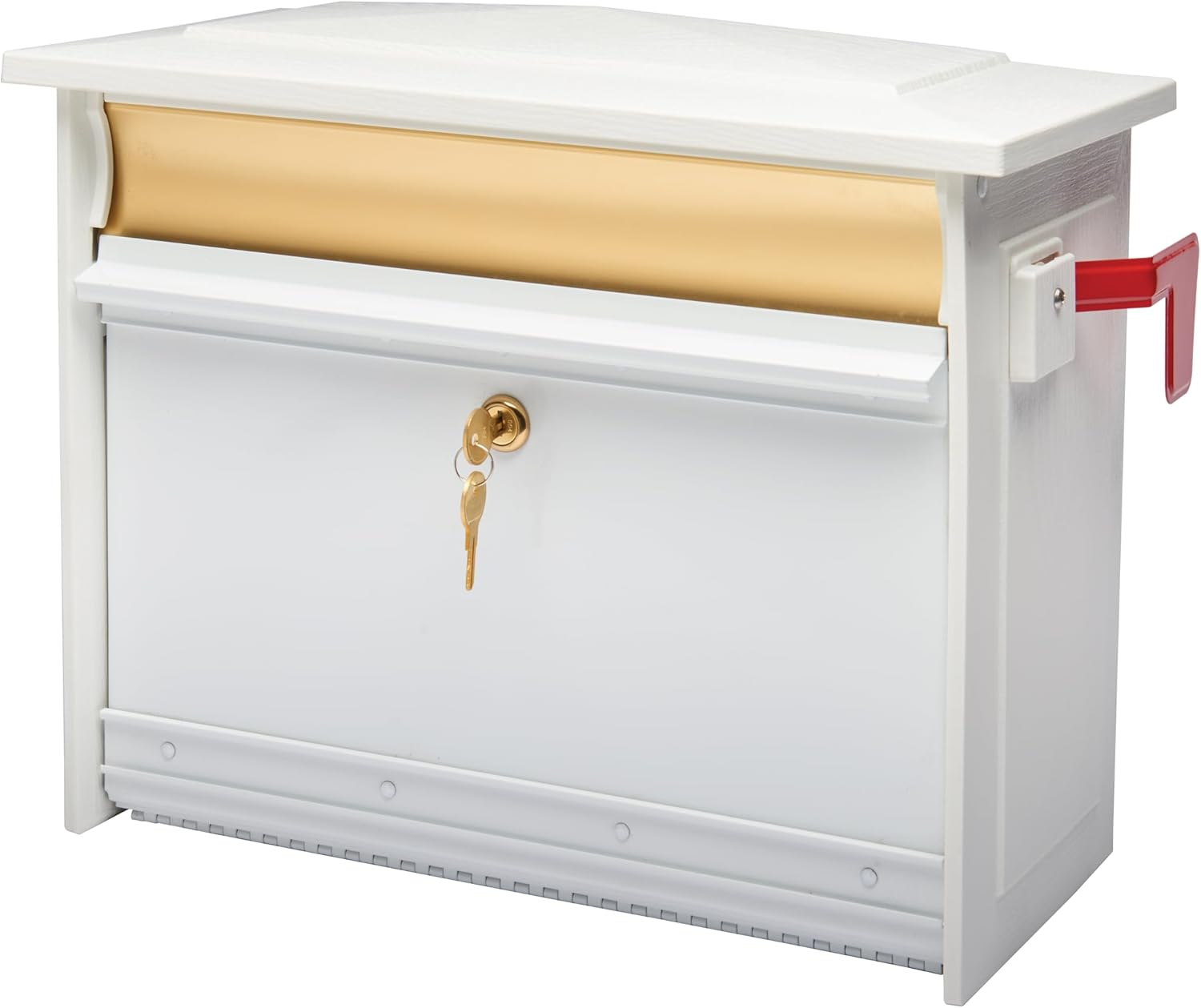 Architectural Mailboxes Mailsafe Locking, Plastic, Medium, Wall-Mount Mailbox in White