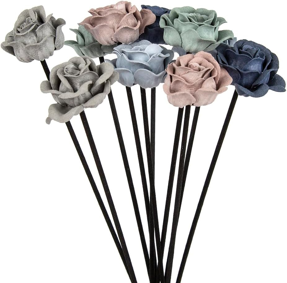 6Pcs Reed Diffuser Sticks, Natural Rattan Wood Sticks Essential Oil Aroma Diffuser Sticks Refill Replacement for Aroma Fragrance