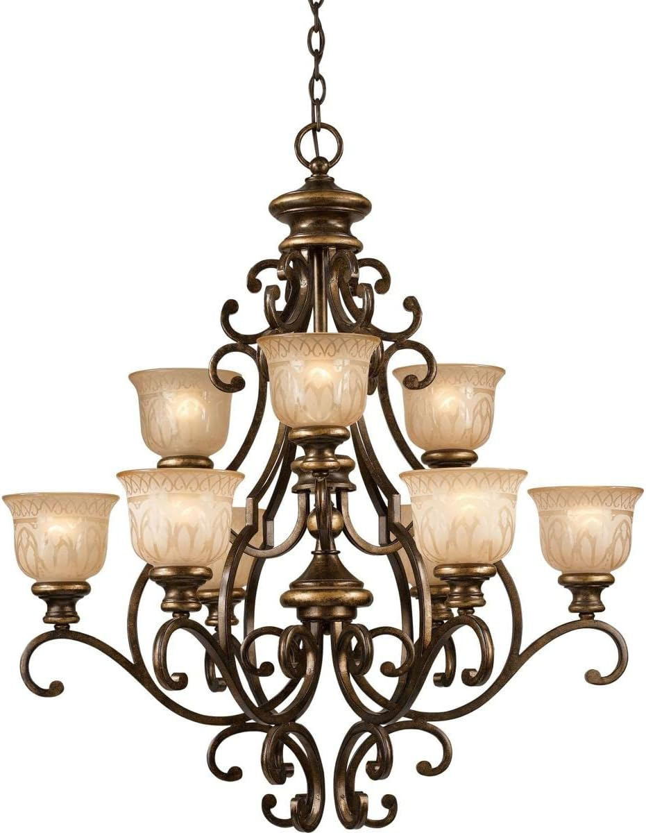 Crystorama Norwalk 9 Light Bronze Umber Chandelier