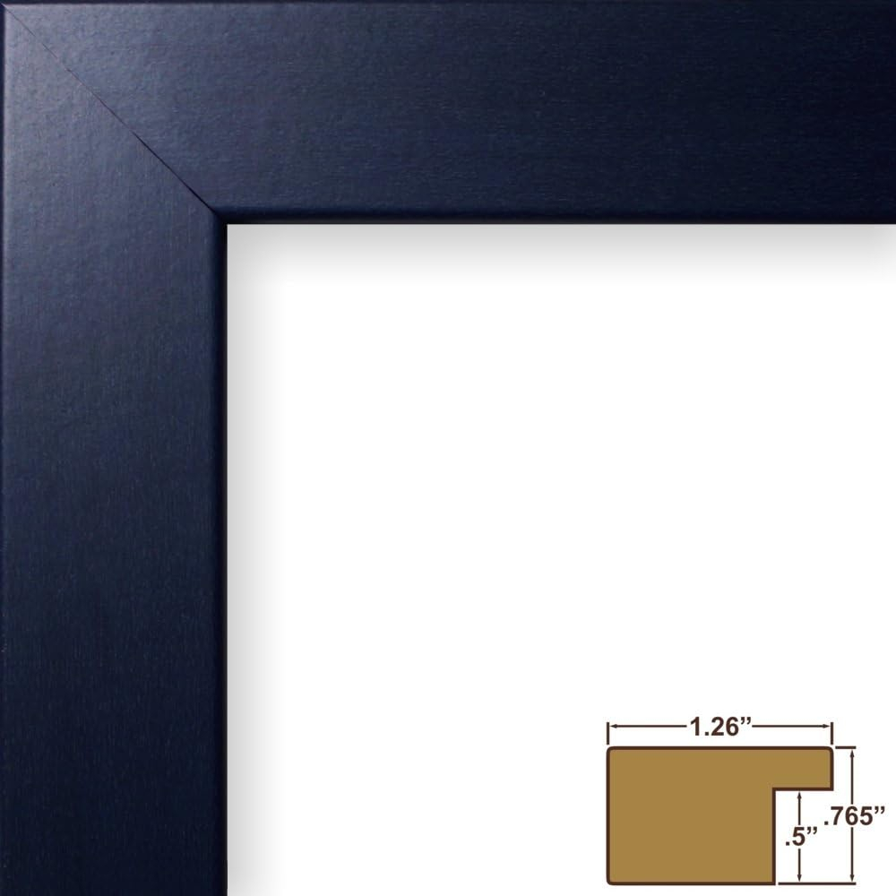 Classic Blue Manufactured Wood Wall Picture Frame