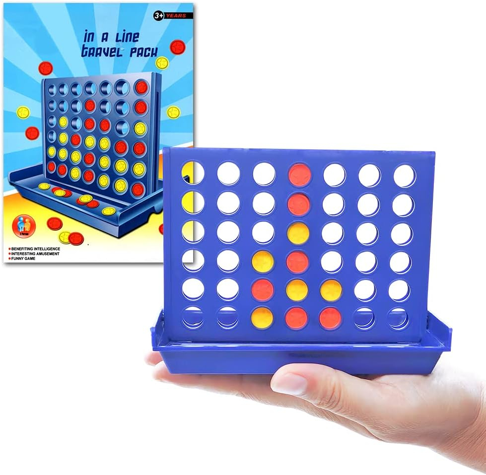 FNNMNNR Four in a Row Line Up 4 Gaming Fun Set  Travel Portable Convenient Size  Classic Fun Educational Family Games