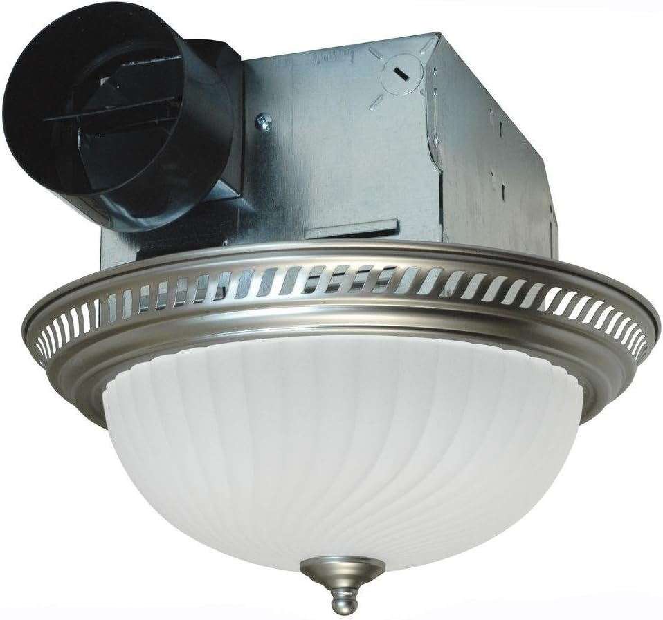 Air King DRLC702 4in Duct 70 CFM Ventilation Fan 70W, 120V Nickel for Bathroom - Nickel