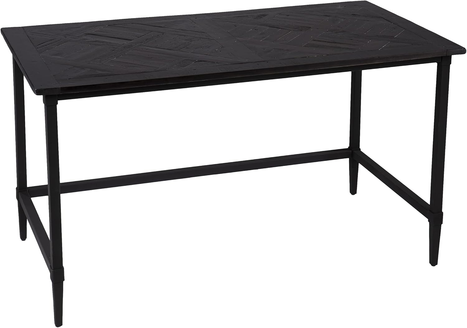 SEI Furniture Lawrenny Contemporary Reclaimed Wood Desk in Black