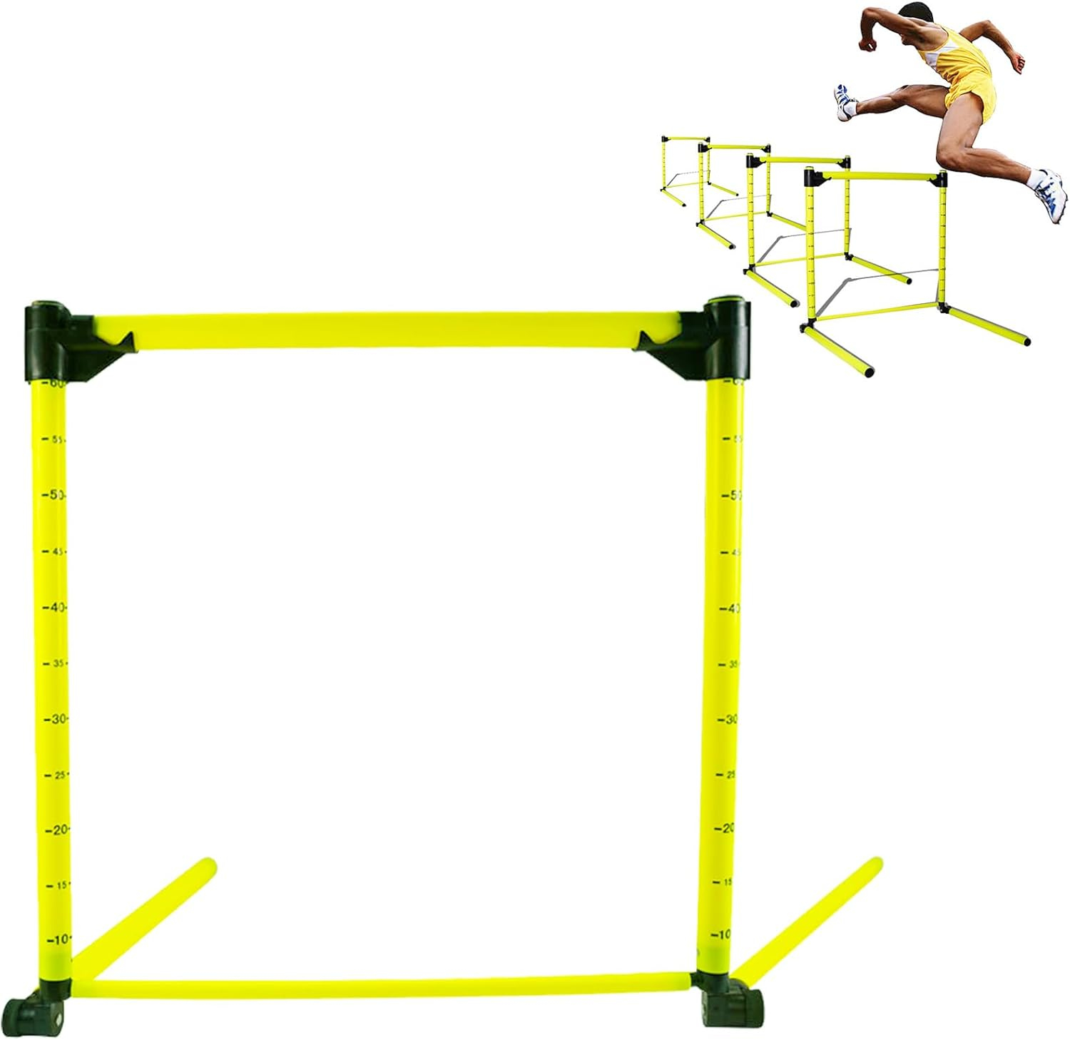 Adjustable Hurdles with Scale - Detachable Agility Training Equipment for Track, Soccer & Football, Indoor & Outdoor Use, Ideal for Athletic Jumping & Speed Drills