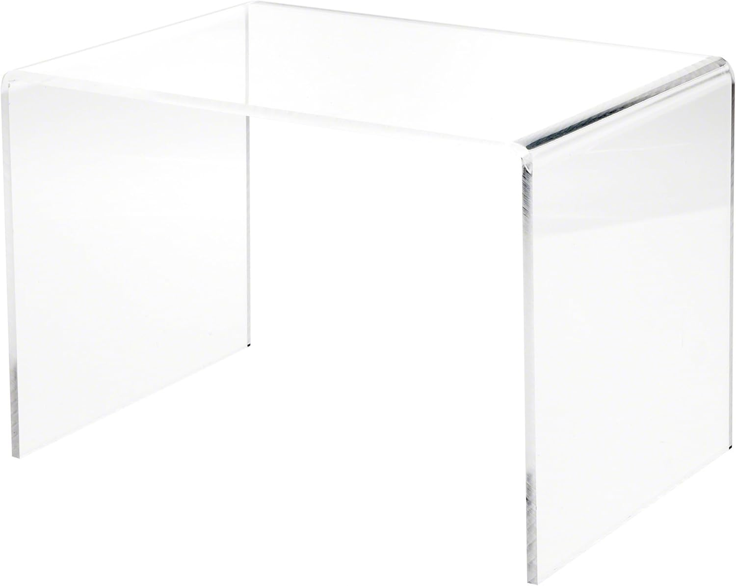 Plymor Clear Acrylic Rectangular Display Riser, 8" H x 12" W x 8" D (1/4" Thick)