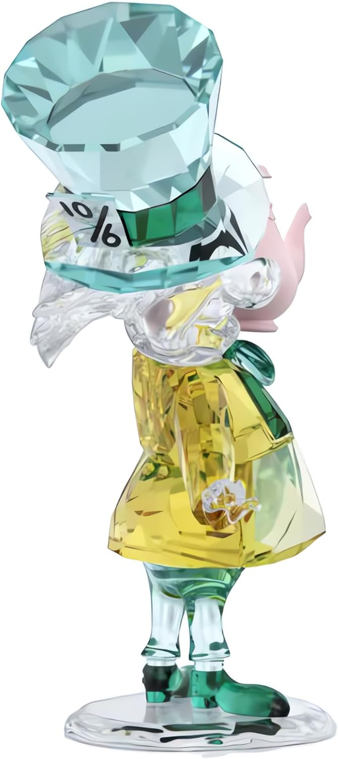Mad Hatter Multicolor Crystal Figurine with Metal Accents
