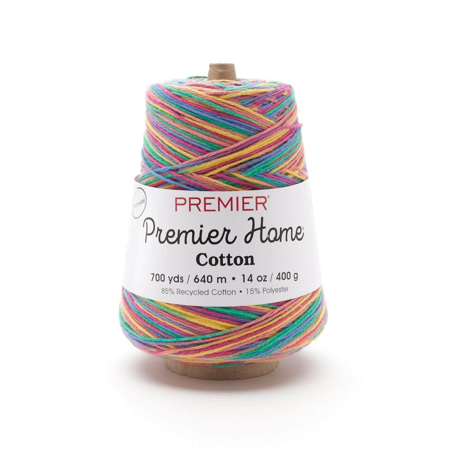 Premier Yarns Home Cotton Cone Yarn, Ideal Knitting and Crochet Supplies, Cotton-Polyester Blend, Multi, Water Lilies
