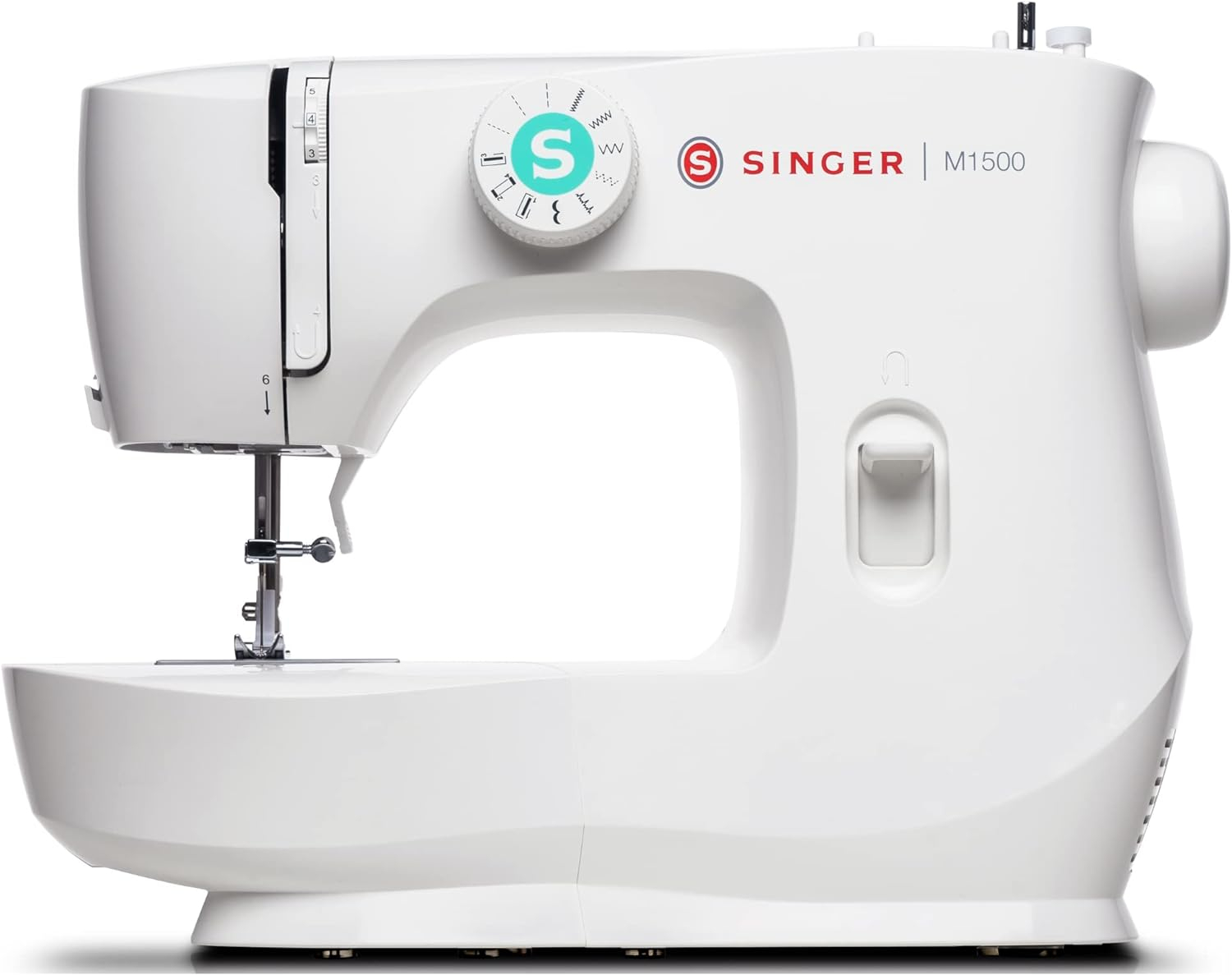 SINGER® M1500 Mechanical Sewing Machine with 57 Stitch Applications, White