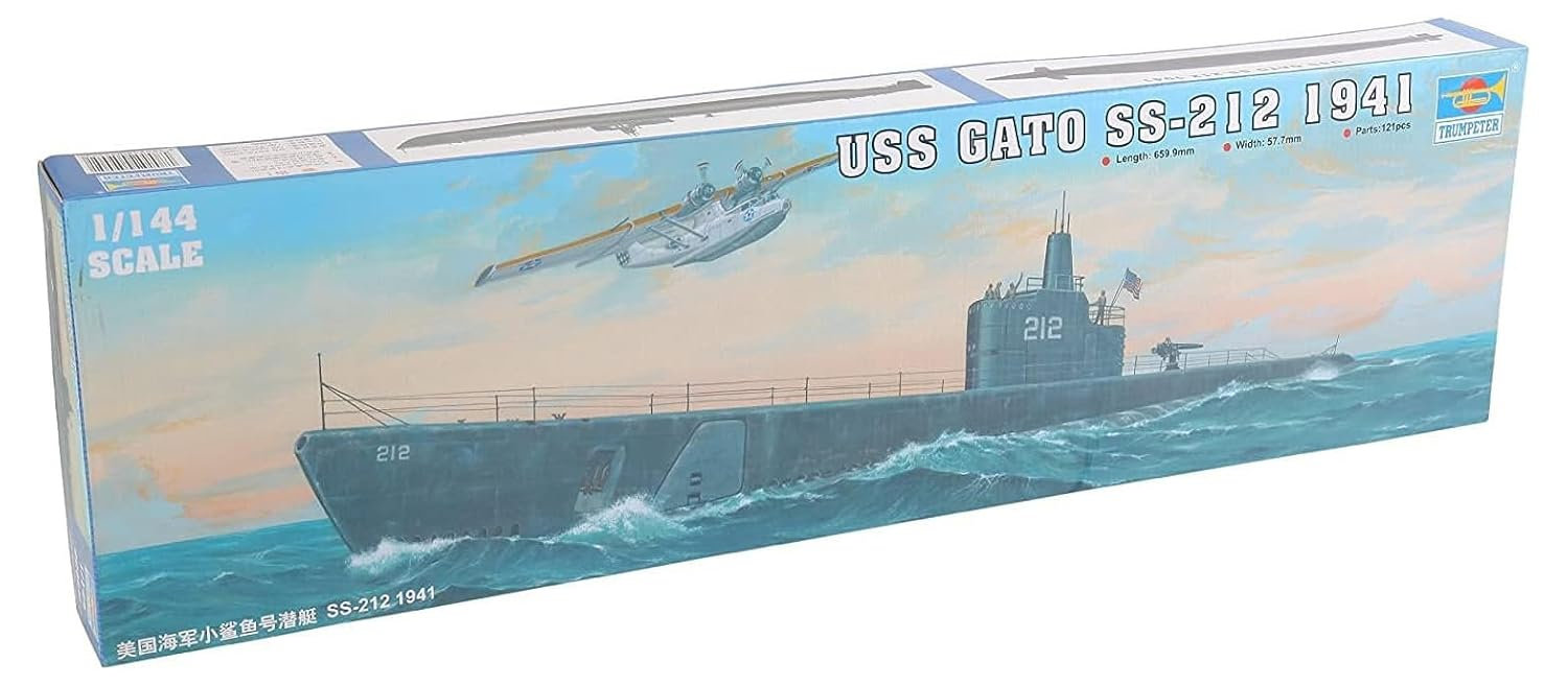 Trumpeter 1/144 USS Gato SS212 Submarine 1944 Model Kit