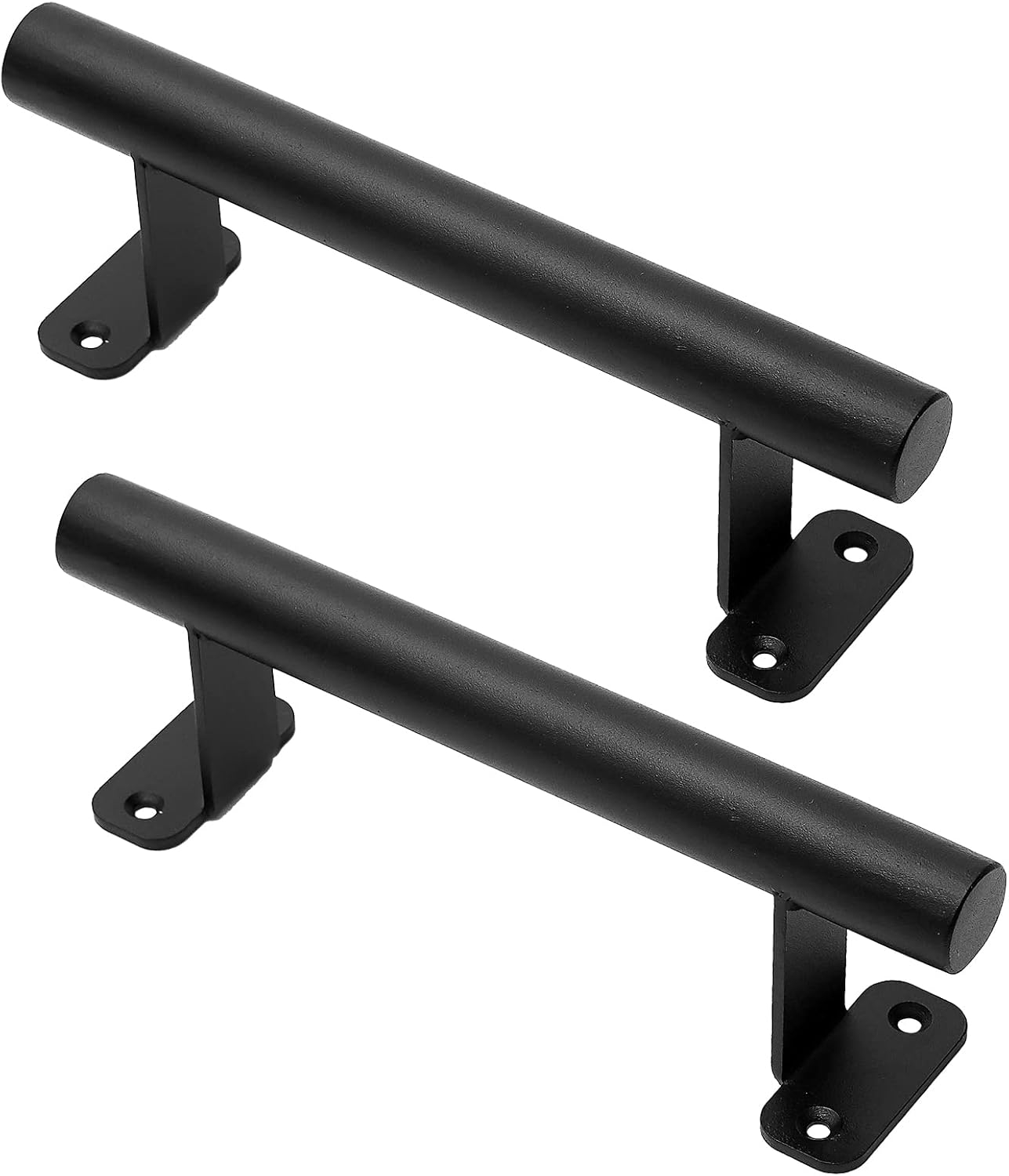 9'' Sliding Barn Door Handles Pack of 2, Black Powder Coated Iron Pull Handles for Gates, Garage, Outdoor Fence, Interior Closet Doors