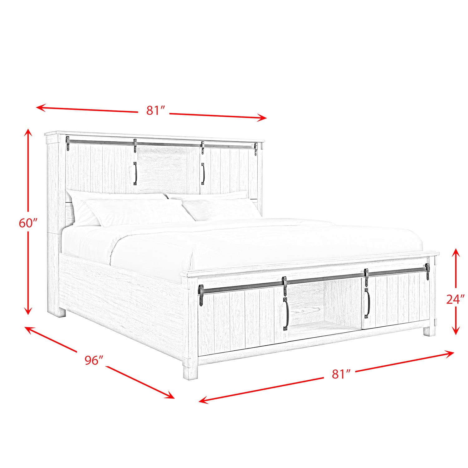 Picket House Furnishings Jack King Platform Storage Bed