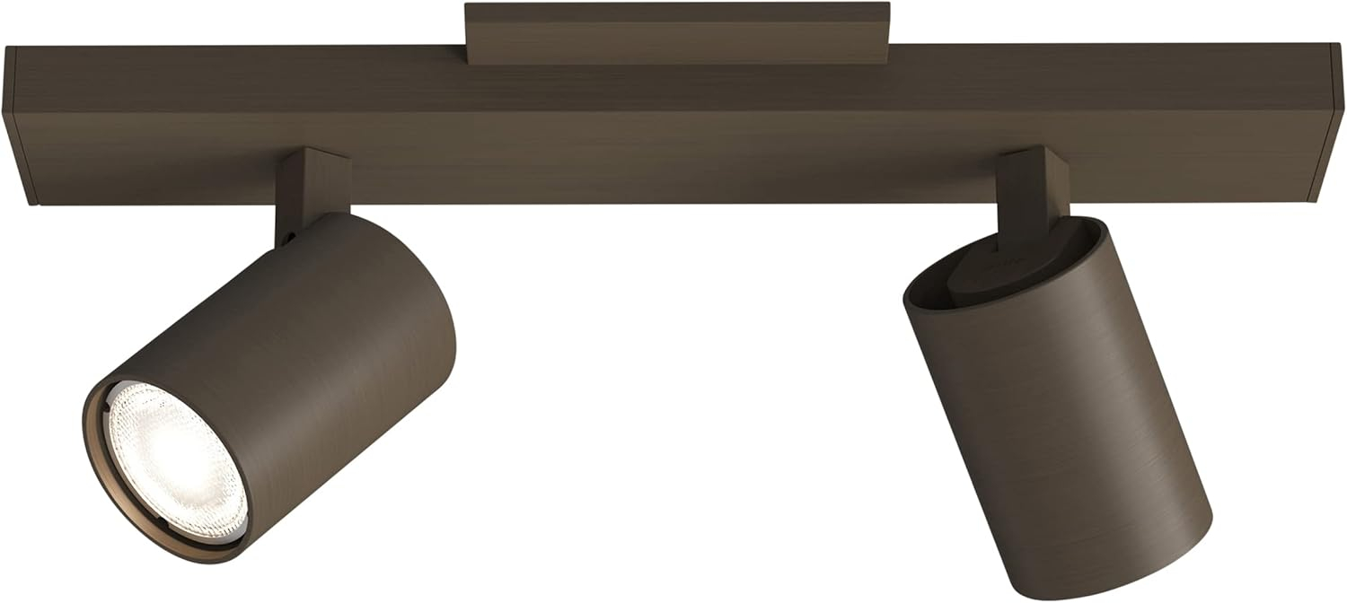Astro Ascoli Twin Indoor Spotlight (Matt Black) - Dry Rated - GU10 Lamp, Designed in Britain - 1286118-3 Years Guarantee