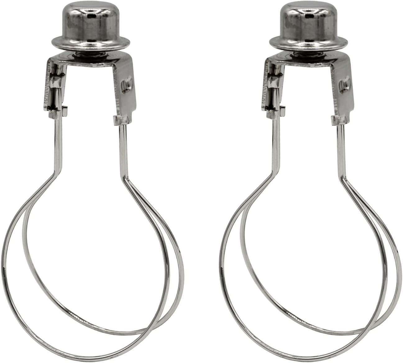Creative Hobbies® Lamp Shade Light Bulb Clip Adapter - Silver Color (2 Pack)