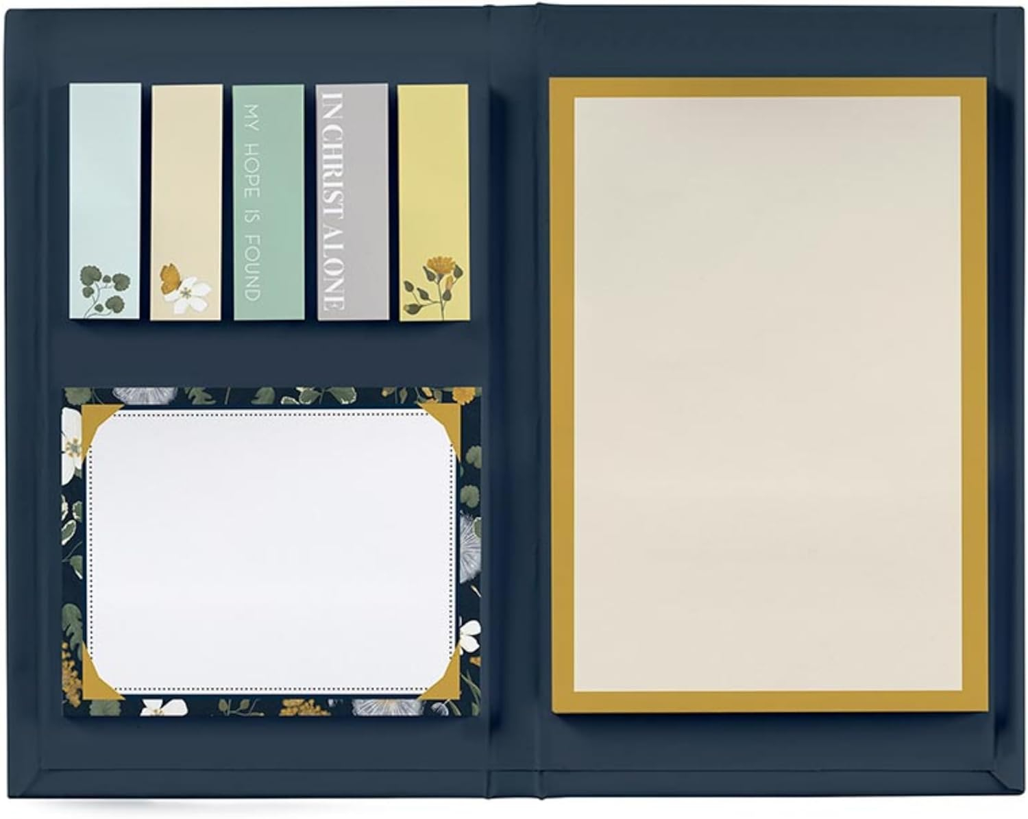 Faithworks Christian Gifts-Sticky Note Set with 7 Inspirational Self Adhesive Notepads in Notebook, in Christ Alone