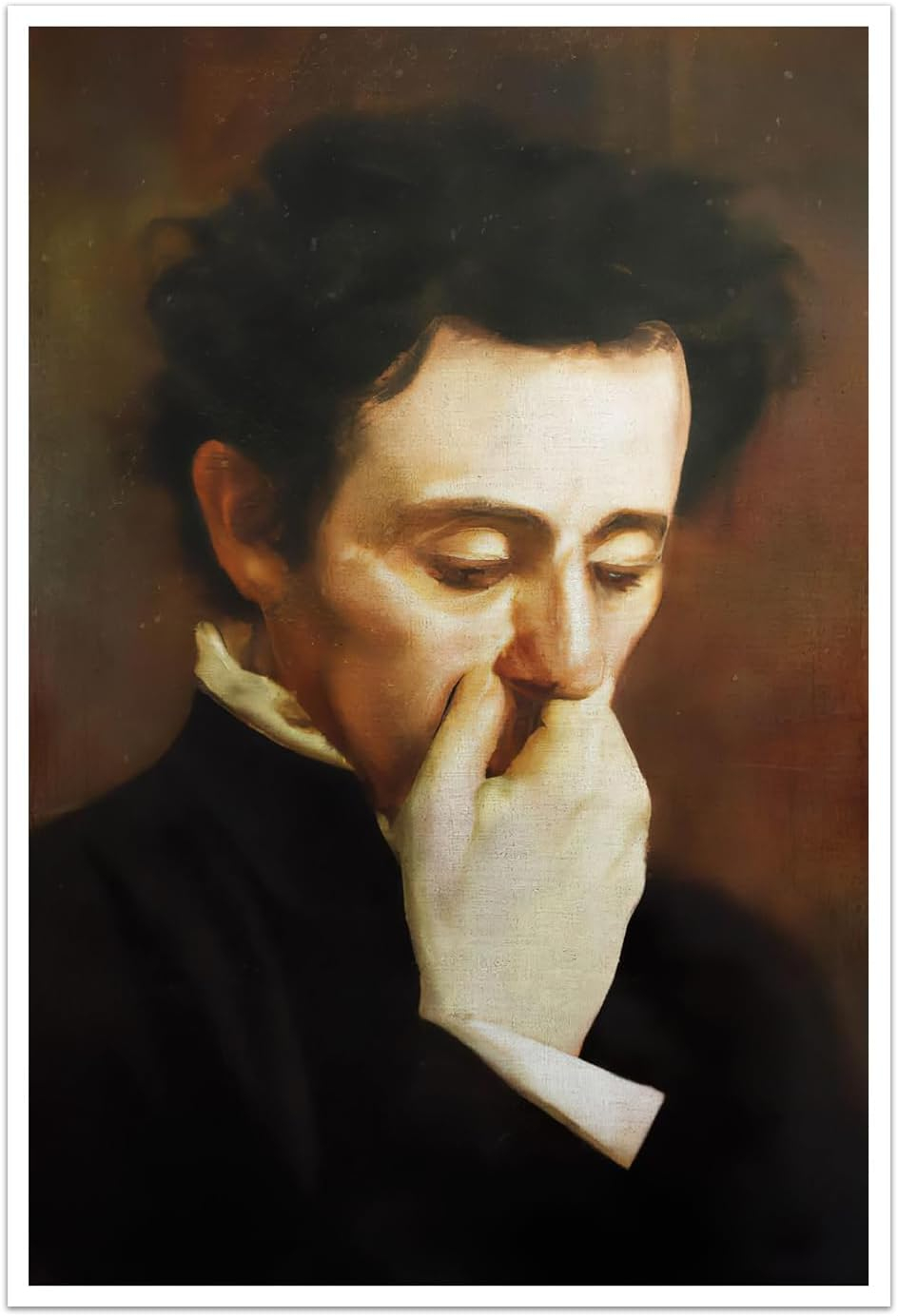 JDNWKBBS Funny Bathroom Canvas Wall Art Humorous Classical Oil Painting Man Covering Nose Posters Vintage Toilet Pictures Prints Rustic Farmhouse Wall Decor for Bathroom Restroom 12x16in Unframed