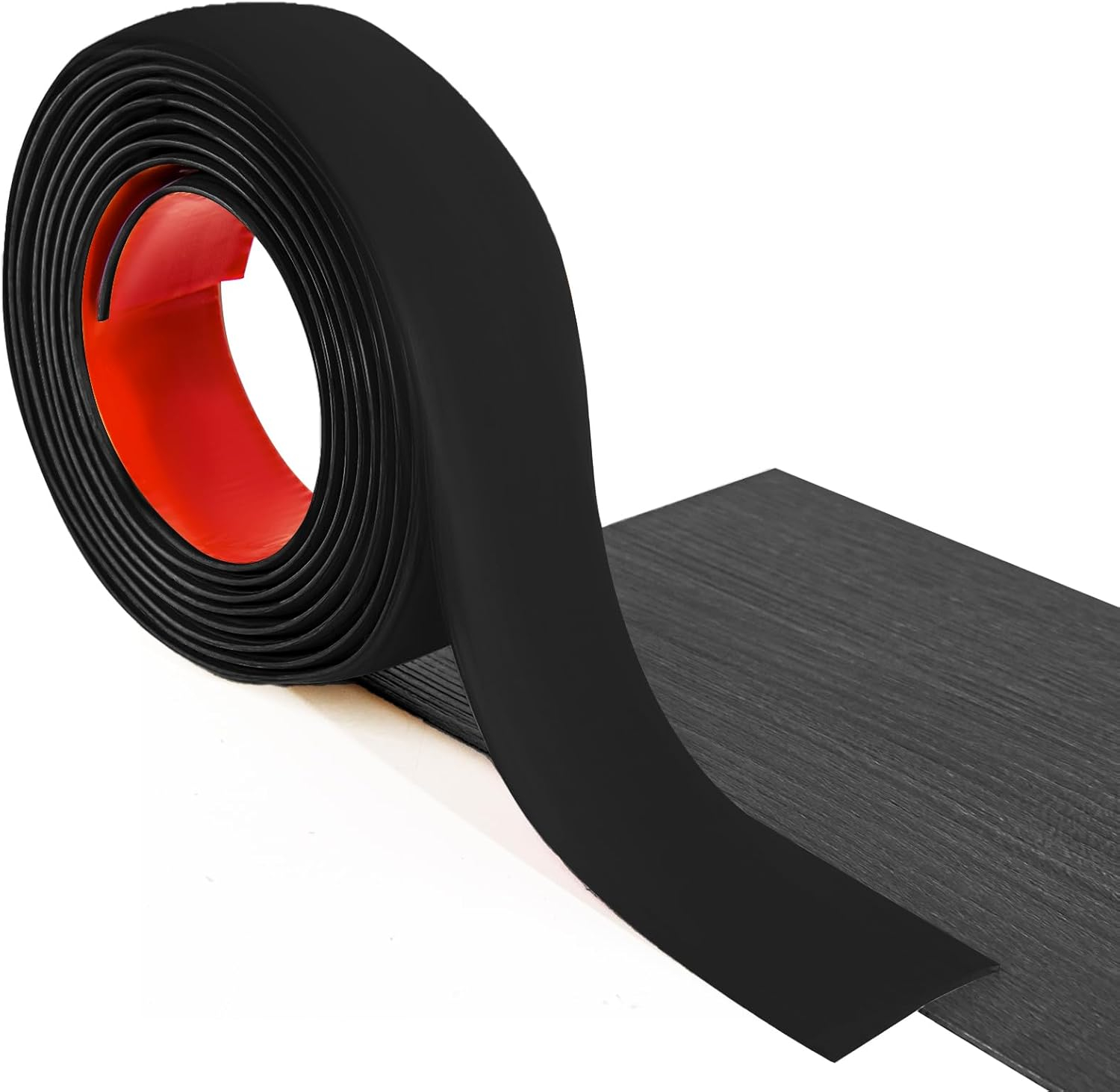 Art3d Self Adhesive Vinyl Floor Transition Strip,Laminate Floor Strip Floor Flat Divider Strip for Joining Floor Gaps,Carpet Threshold Transition,Floor Tiles（10 FT, 1.57in, Black）