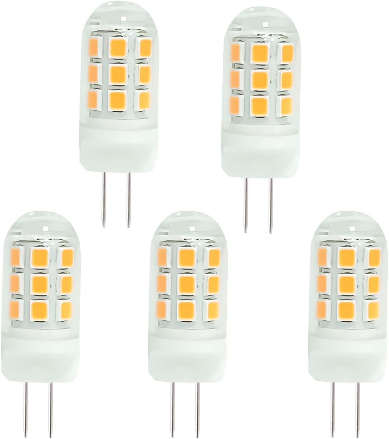 G4 LED Bulb 120V Bi-Pin Base, 3W Soft Warm White 3000K, Replaces 30W-35W Halogen for Under Cabinet, Ceiling, Wall, and Puck Lights