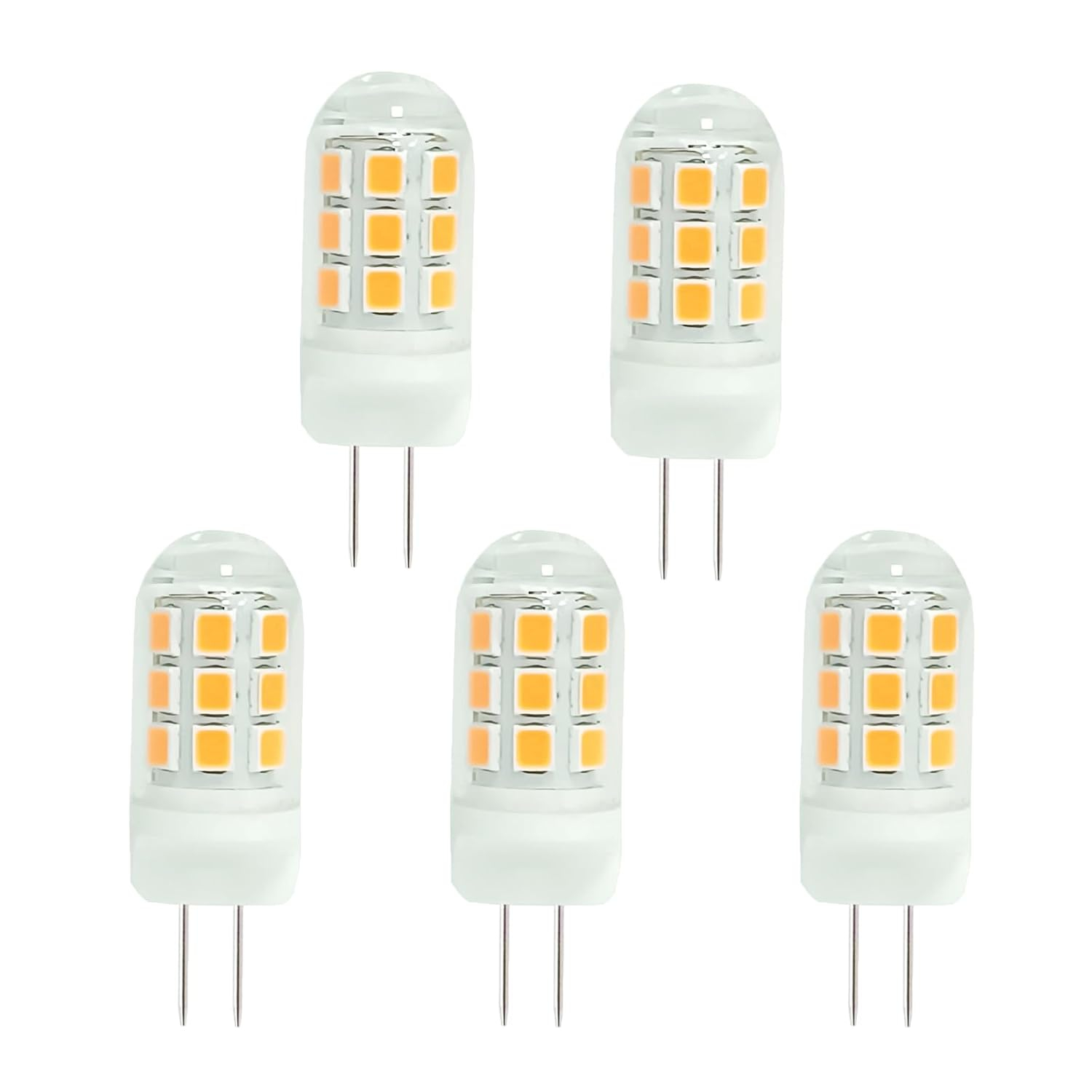 G4 LED Bulb 120V Bi-Pin Base, 3W Soft Warm White 3000K, Replaces 30W-35W Halogen for Under Cabinet, Ceiling, Wall, and Puck Lights