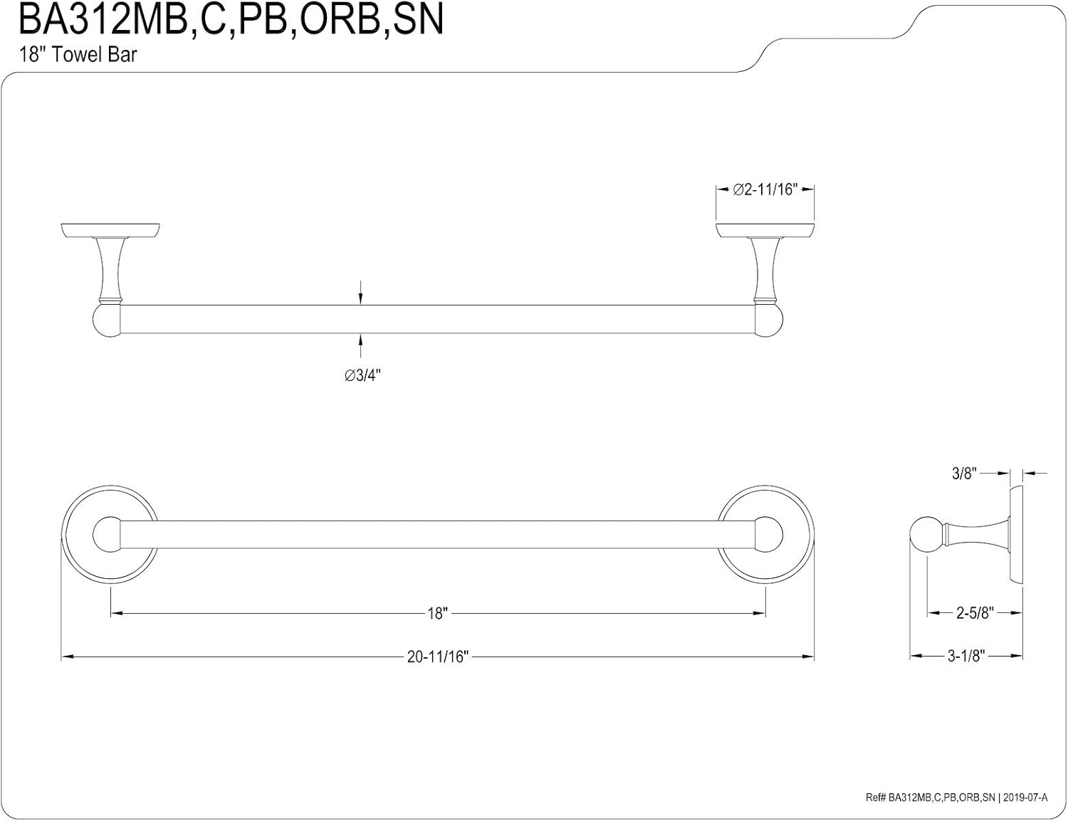 Kingston Brass Victorian 4-Piece Bathroom Hardware Set
