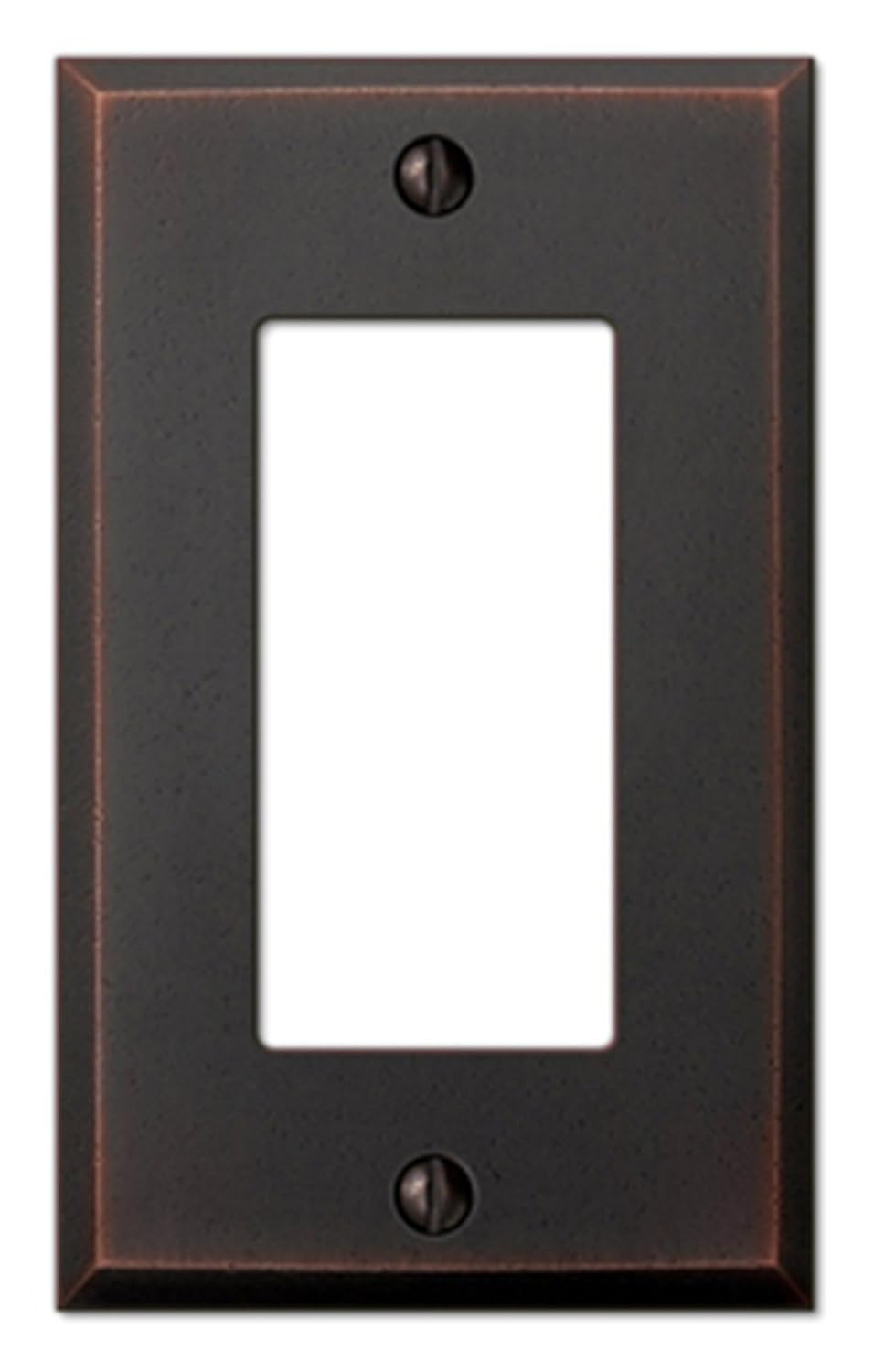 Amerelle 68RDB Manhattan Wallplate, 1 Rocker, Cast Metal, Aged Bronze, 1-Pack