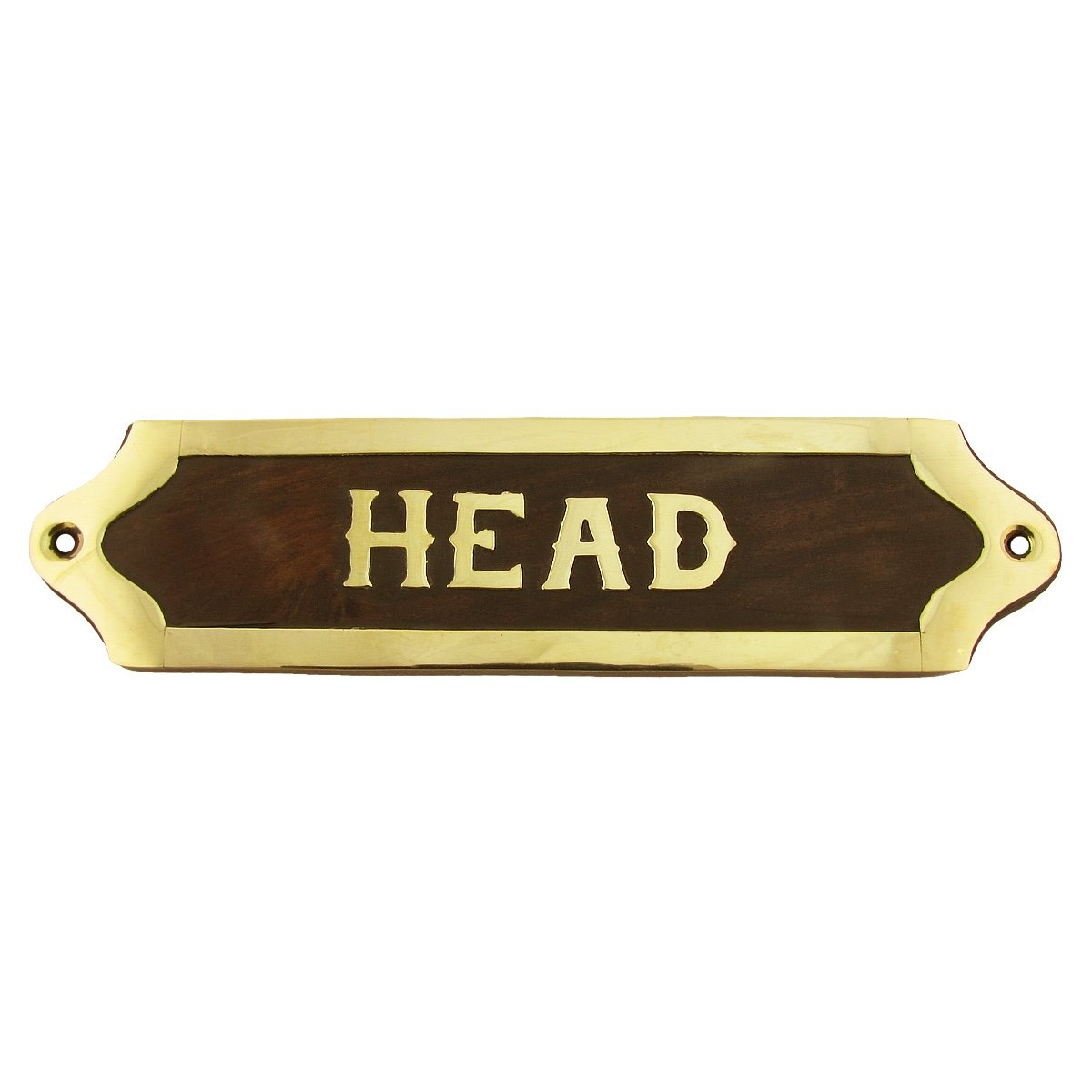 Brass Ships Head Door Sign Maritime Ship's Plaque Nautical Ship Home Wall Decor