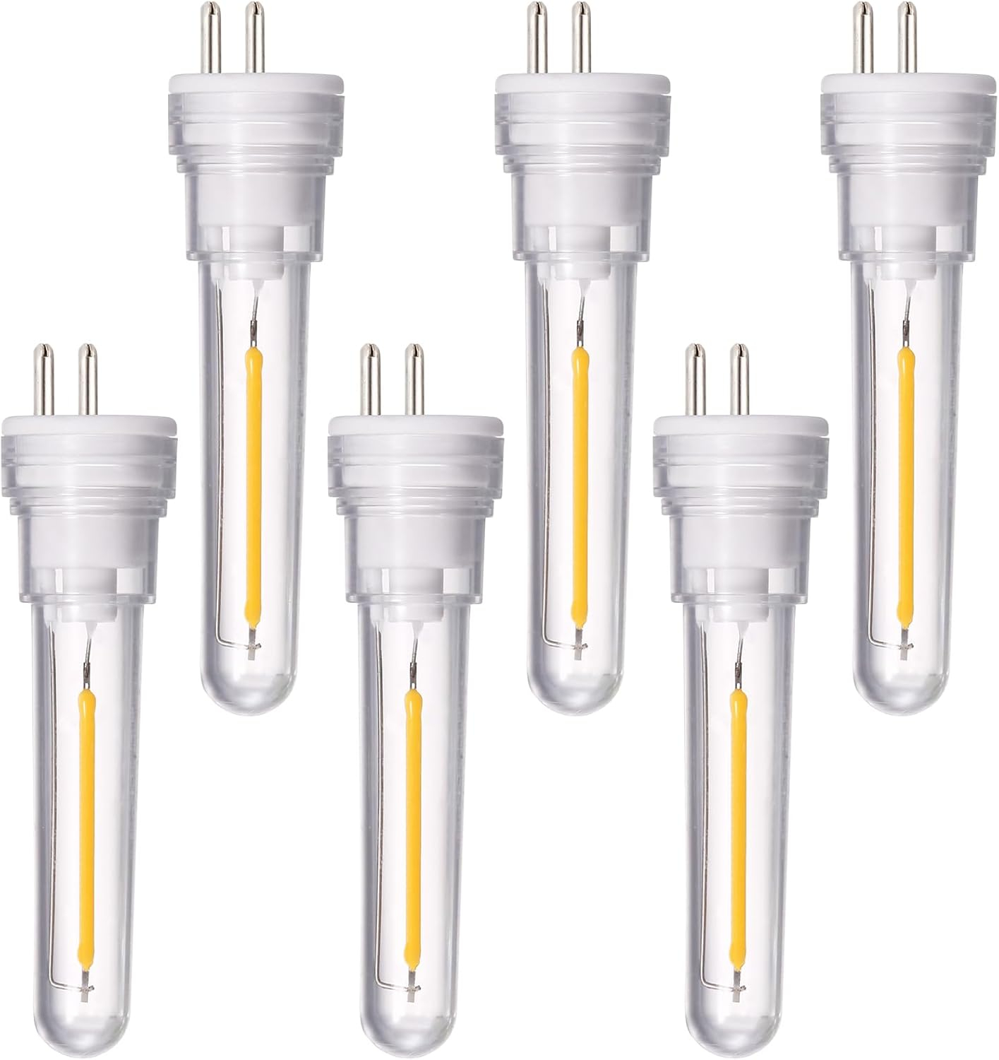 DGE S14 LED Bulb 6 Pack String Light Bulbs 1.5 Watt Replacement Light Bulb, Shatter-Proof and Waterproof IP65